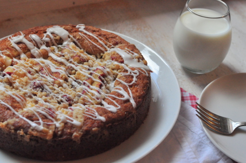 Tarta de Merienda de Cereza y Almendras